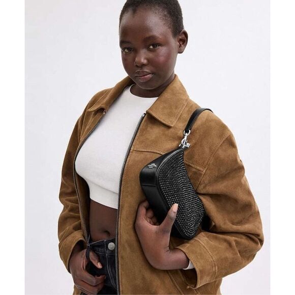 NWT ❤️❤️ LAST ONE ❤️ Coach Teri Mini Crossbody Bag Crystal Black Purse satchel - Picture 12 of 15